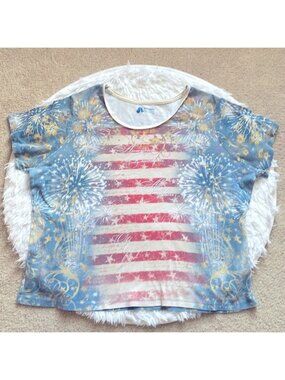 Holiday Editions Patriotic 4th of July Fireworks Shirt